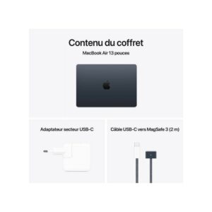 MacBook Air M5 13 pouces 16 Go 512 Go – Midnight — vue 3
