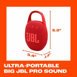 Haut Parleur Sans Fil JBL Clip 5-Red — vue 3