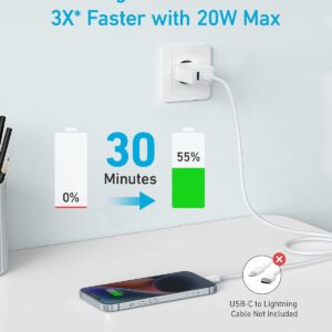 Anker Charger, 20W, 2-Port USB-C, with Cable — vue 3