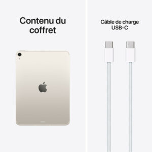 iPad Air M4 11 pouces (2026) Wi-Fi 256 Go Lumière Stellaire — vue 2